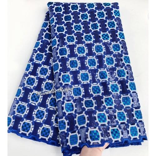 5 yards full embroidery African Handcut Organza lace fabric with lots of sequins shine beautiful