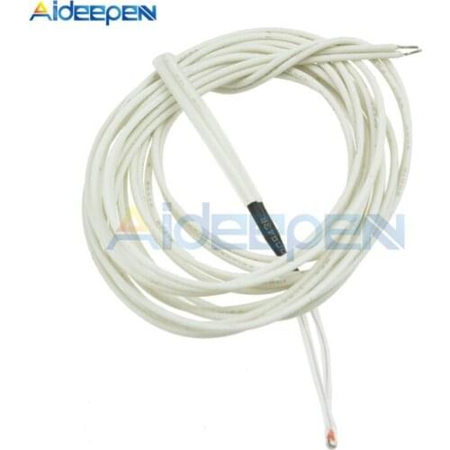 5Pcs/lot 100k Ohm NTC 3950 Thermistor Sensor With 1 Meter Wire For RepRap 3D Printer Bed Hot End