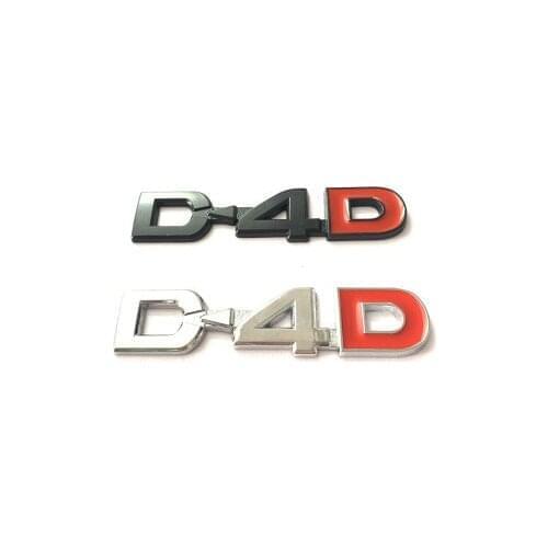 5X Car Styling D4D Emblem Badge Metal Sticker Decals For Toyota Land Cruiser Yaris Corolla RAV4 Verso Prado Avensis Camry Hilux