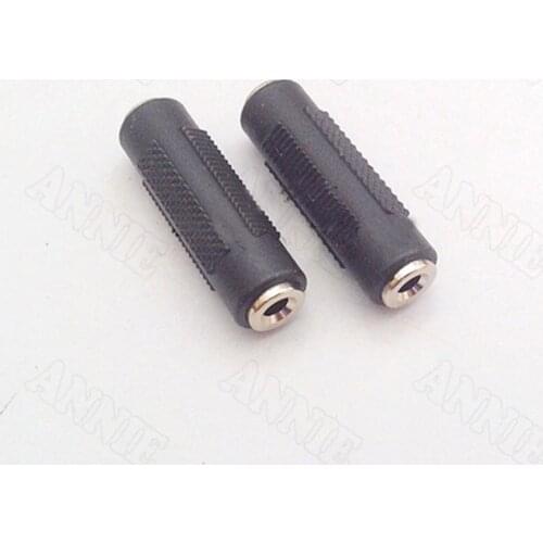 50pcs/lot Earphone Socket Butt-Joint Extension Connector 3.5KK Dual Pass Female To Female Direct Converter