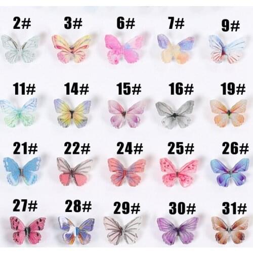 60PCS resin 3d butterfly nail art decorations sequins decal kit fake nails accessories charms manicure supplies tool new arrival