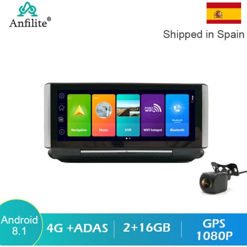 4G 7 inch IPS Android ADAS Car Dvr rear Camera 2+16GB FHD 1080P WIFI GPS navigation Remote monitoring Dual Lens Driving recorder