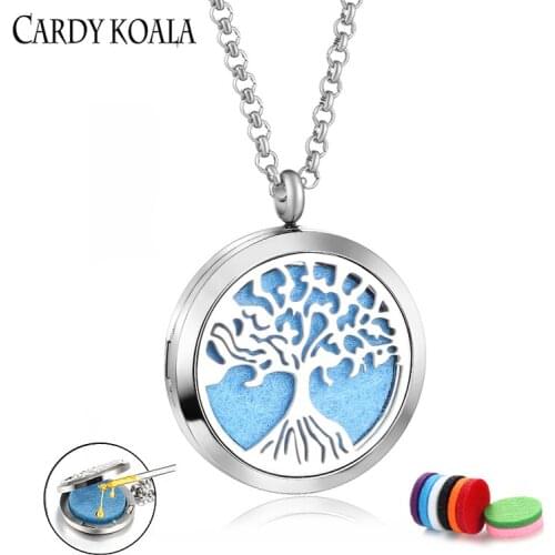 Titanium Steel Hollow Carved Magnet Opening Aromatherapy Perfume Essential Oil Diffusion Scent Fragrant Pendant Necklac