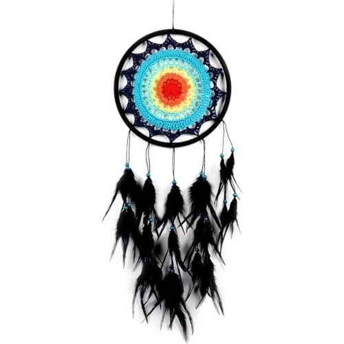 Car Pendant Bohemian Handmade Iridescent Hybrid Dream Catcher Baby Room Decoration Car Rearview Mirror Hanging Jewelry Accessori