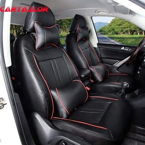 CARTAILOR Car Styling Seat Cover for BMW x5 Car Seat Covers Black PU Leather Seat Cushions Auto Cover Seats Protection
