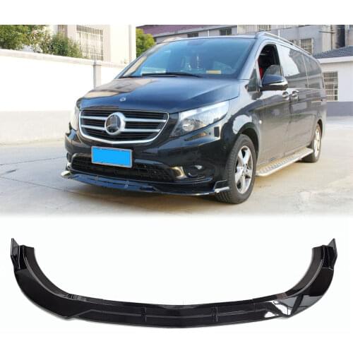 Black Front Lip Bumper Spoiler Side Splitters Body Kit For Mercedes Benz V Class W447 V200 V220 V250 2014-2018 Vito 2015-2019