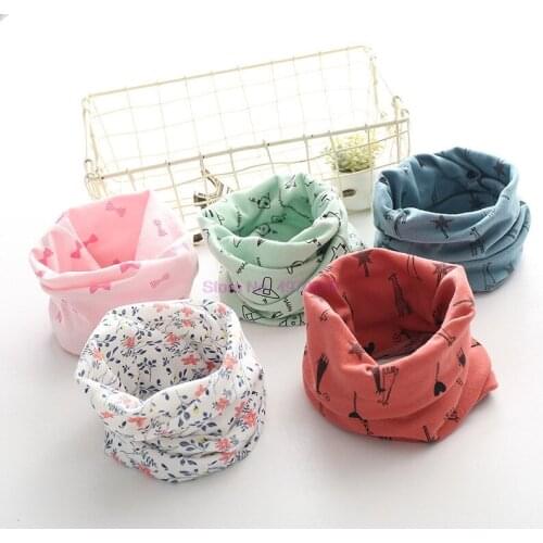 DHL 100pcs Baby Bibs For Boys Girls Cotton Baby Scarf Burp Cloths Lovely Kids Collars O Ring Neckerchief
