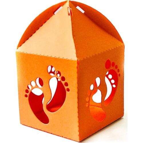 Diy Baby footprint paper Box metal cutting Dies Embossing Scrapbooking cutting dies Craft 2021 new