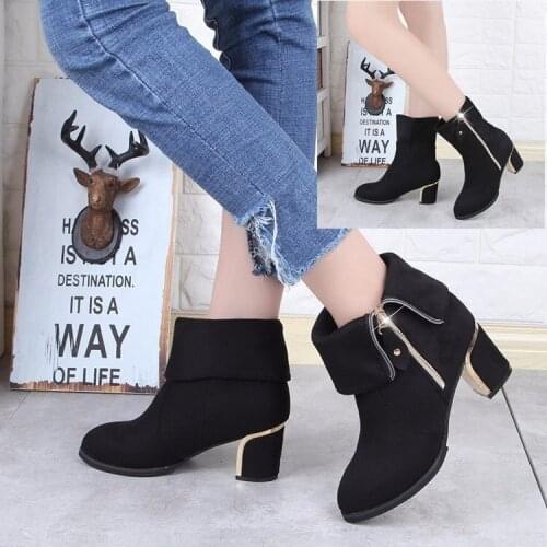 Two Waies Wear Winter Women Boots Genuine Leather Womens Ankle Boots Europe Style Zipper Women Snow Boots