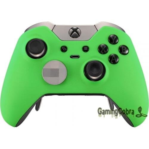 EXtremeRate Upper Cover Front Shell Faceplate for Xbox One Elite Controller Soft Touch Green
