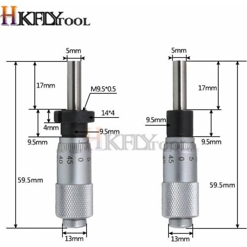 0-13mm Round Needle Type Thread Micrometer Head Measurement Measure Tool 0 - 6.5mm Range Gauge Accuracy 0.01mm Flat Thread