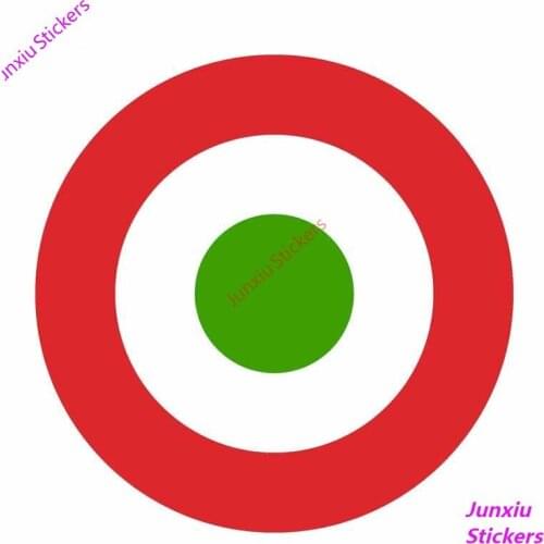 Italy Air Force Round Car Stickers Decals Funny Bumper Window Rear Windshield Laptop Other Vehicle Auto Accessories KK15*15cm