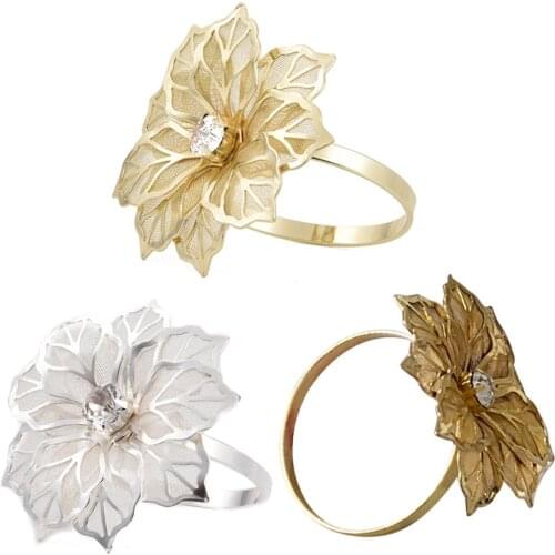 Napkin RingsDedicated Exquisite Hollow Out Flower Design For Dinner Parties Birthdays Weddings Family Gatherings Christmas Decor