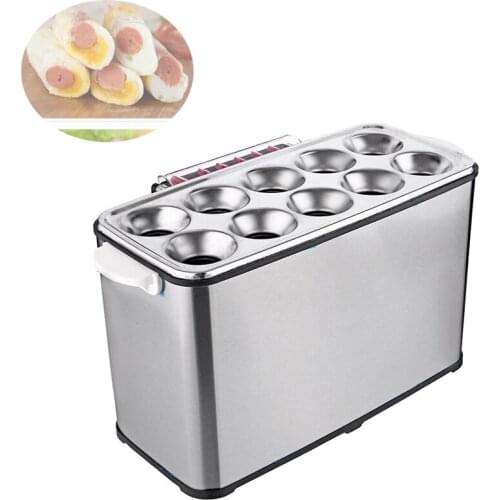 Commercial Egg Sausage Roll Cooker Electric Eggs Hot Dog Boiler Steamer Omelette Master Cup Breakfast Machine 10 Holes EU