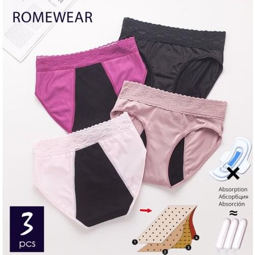 High Quality Brushed Nylon 4-Layers Menstrual Period Panties For Women Incontinence Underwear Heavy Absorbent Leakproof Lingerie