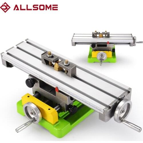 ALLSOME MINIQ Multifunction Drill Vise Fixture Working Table Mini Precision Milling Machine Worktable