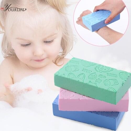 OYOURLIFE Soft Painless Printing Bath Sponge For Body Scrub Shower Exfoliating Sponge Bathing Sponge Bathroom Accessories