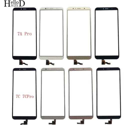 Touch Screen Front Glass For HUAWEI 7A Pro 7C 7C Pro TouchScreen Digitizer Panel Lens Sensor Touch Screen 3M Glue