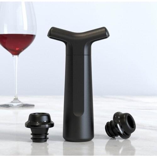 Manual Vacuum Pump Sealer Vacuum Pump Seal Wine Bottle Stoppers Set Silicone Sealed Fresh-keeping Wine Bottle Stoppers Cap Set