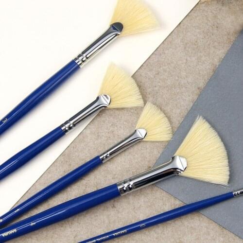 SAKURA 137 Fan-shaped Watercolor Brush Portable Sector Water Color Paint Brush Hand Painted Oil Brush For Painting Art Supplies