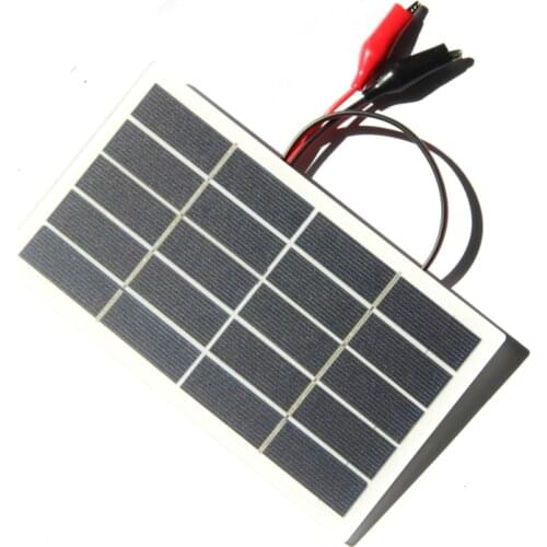 BUHESHUI 4W 5V Solar Panel DIY Solar charger +Clip For Charging 3.6V Battery System Light Study Free Shipping