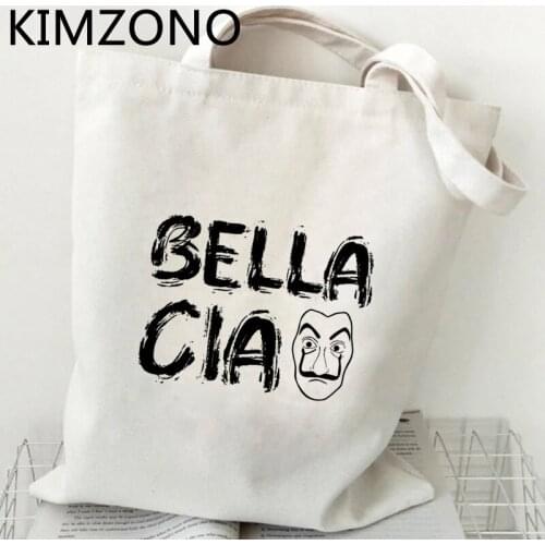 La Casa De Papel shopping bag shopper jute bag bolsas de tela tote recycle bag bolsa bag shoping string sac tissu