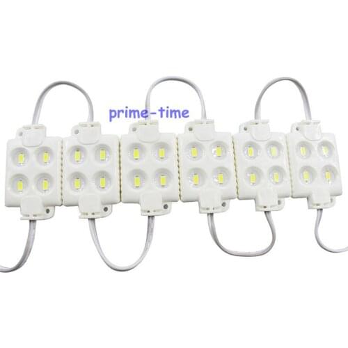 Super brighter 100PCS SMD 5630 4 LED Module DC12V Injection waterproof IP68 white square led module lighting for sign letter
