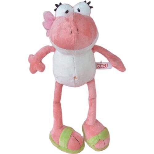 35cm Pink Color Slippers Frog Stuffed Plush Toy Soft Doll Animals Flower Girls Baby Kids Birthday Gift
