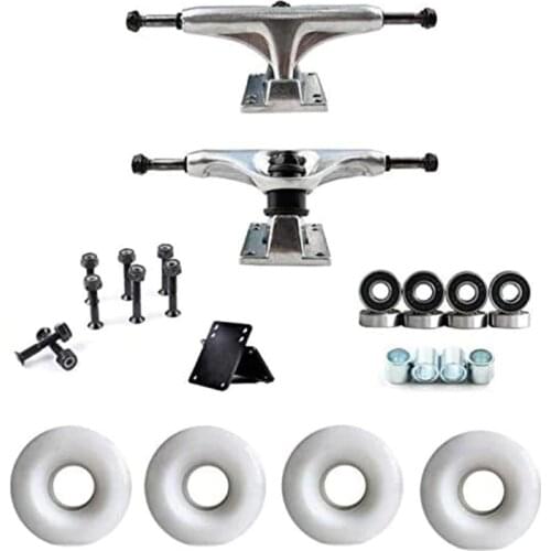Top!-5Inch Skateboard Trucks with 52Mm Wheels ABEC Bearings Combo Set,Skateboard Wheels,Skateboard Bearings,Hardware