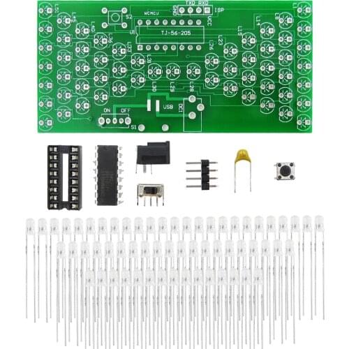 10PCS/LOT 5V Electronic Hourglass DIY Kit Funny Electric Production Kits Precise With LED Lamps Double Layer PCB Board 84*40mm