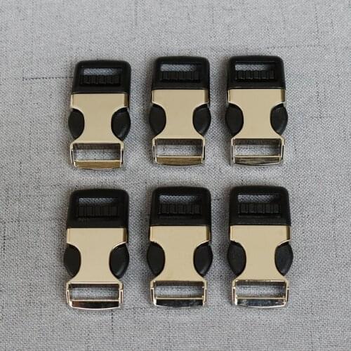 100 Pcs/Lot 15mm Heavy Metal Side Release Buckle For Paracord Bracelet Dog Cat Collar Sewing Diy Accessories Seat Belt Breakaway