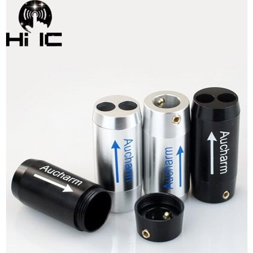 2PCS Aluminum Alloy Speaker Banana Plug Cable Wire Splitter Y Pant Boot Speaker Line Splitter Sleeve