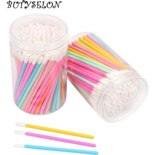 200Pcs Disposable Lip Brush Makeup Brushes Pen Lipstick gloss Mascara Wands Applicators Tool Cleaning Eyelash Extension Brush