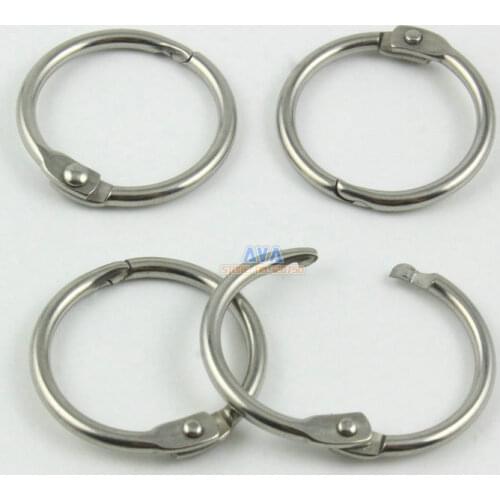 30 Pieces 19mm Stainless Steel Curtain Rings Curtain Open Rings Sliding Hook Rings
