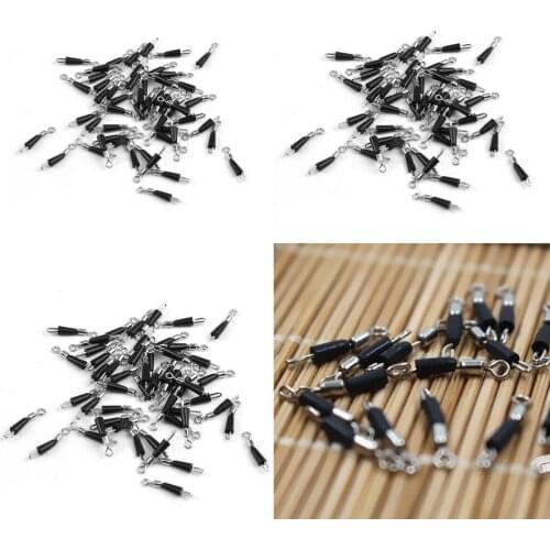 30pcs Ball Bearing Swivel Solid Rings quick fast link connector Fishing Hook