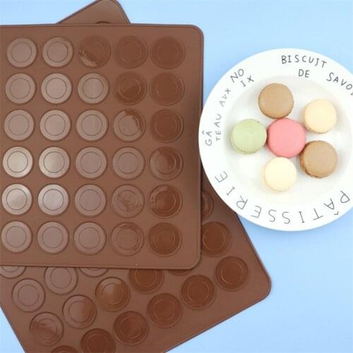 48-hole macaron silicone cake mold can be reused, high temperature resistant and easy to clean kitchen accessories