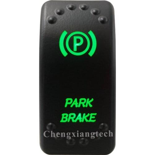 5 Pin On Off SPST Car Boat Rocker Switch-Park Brake - Green Led Light- for 4x4 Carling Narva Caravan Marine 12v 24v