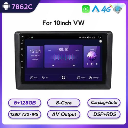 DSP IPS Android11 Car GPS Navigation For Volkswagen VW Passat B6 Touran GOLF5 POLO Jetta Car Multimedia Player Support 4G LTE BT