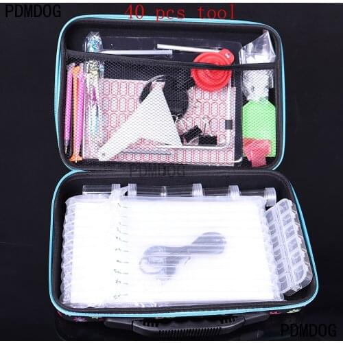 40pcs Tool A5 Led Light Pad Diamond Painting Cross Stitch Accessories Tool Box Container Diamond Storage Bag Case Embroidery Mo