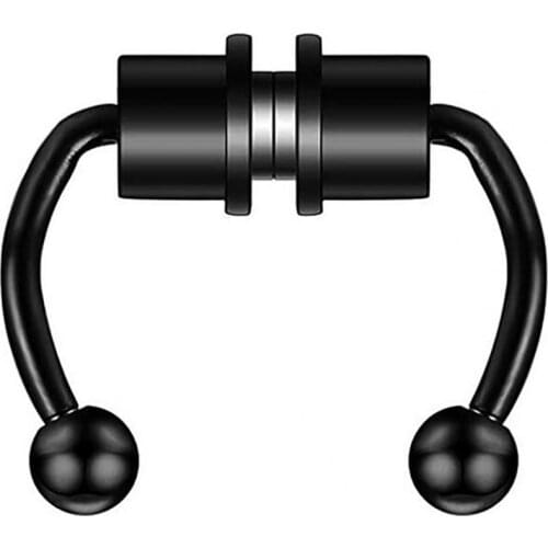 Unisex Nose Ring Reusable Non Piercing Alloy Fake Magnetic Horseshoe Nose Ring for Party Bar Personality Decoration Jewelry