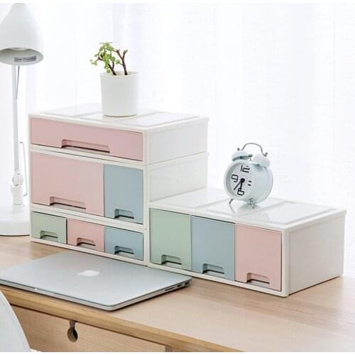 Combinable Drawer Box Creative DIY Cosmetic Jewelry Desktop Multi-function Sundries Sorting Organizer Space Saving Storage Boxes