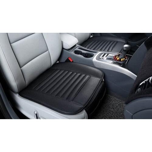 Leather Bamboo Strips Charcoal Cushion Car Seat Cover for renault megane 2 mini cooper mazda 3 6 auto products bmw accessories