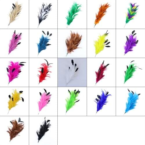 24 Colors 1pcs 28 CM Beautiful Soft Dyed Colorful Chicken Cock Rooster Feather Flowers Bouquets Wedding Party Home Decoration