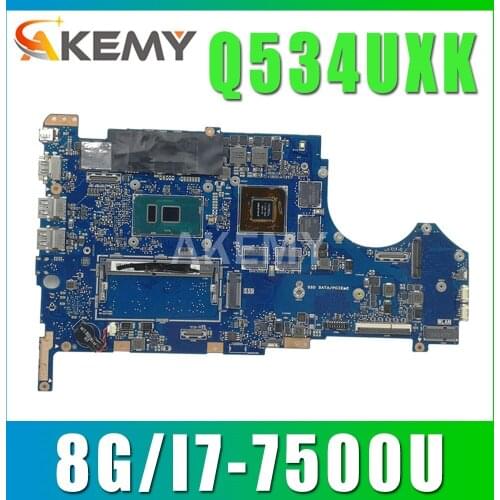 Mainboard For ASUS Q534UXK Q534UX UX560UX UX560UXK Q524UX Q524UXK Laptop motherboard 8G/I7-7500U GT940MX /V2G