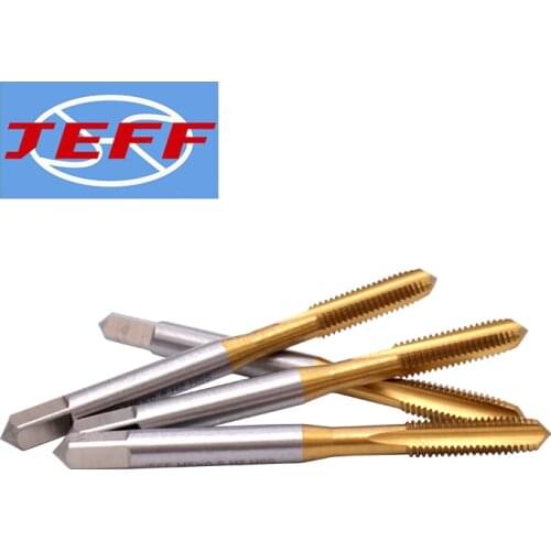 JEFF HSS Metric With TIN Hand Tap M2 M2.5 M3 M4 M5 M6 M8 M10 M12 0.4 X0.45 X0.5 X0.7 X0.8 X1.25 X1.75 Machine Screw Thread Taps