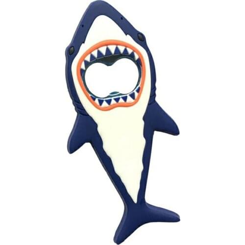 Cartoon Cute Wine Bottle Opener Shark Shape Magnet Refrigerator Sticker Fridge Magnet Beer Opener Household