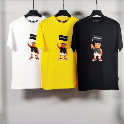 Palm Angels 22SS Letter logo Men/Women Lovers Style Fashion Cotton Short sleeve Round loose T-shirt classic tops