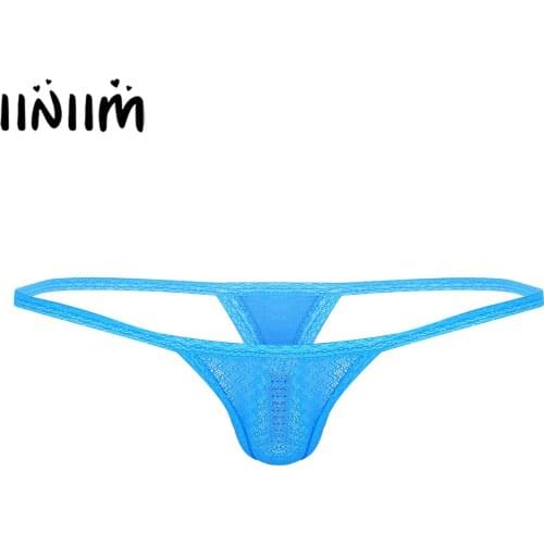 Mens Lingerie Gay Underwear Mesh Translucent Stretchy Mini Jockstraps Male Tanga Hombre Thongs g string Men Sexy Underwear