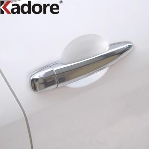 Side Door Handle Cover Trim Sticker For Nissan Sentra Bluebird Sylphy Almera 2020 2021 ABS Chrome Car Styling Accessories 8pcs