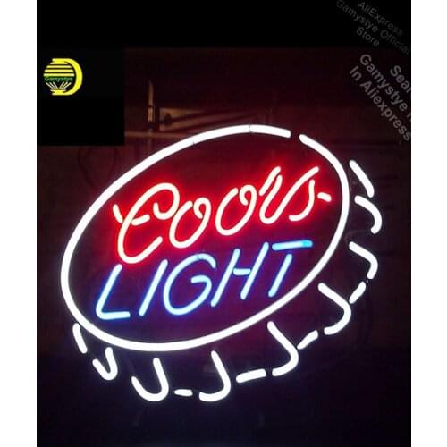 Neon Sign for Coors Light Cap Neon Tube vintage cub Bright sign handcraft Lamp Store Displays Neon Signs For Home Neon Sign Car